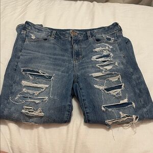 American Eagle Outfitters Distressed Blue Jeans